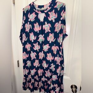 Simply Southern Blue and Pink Mini Dress